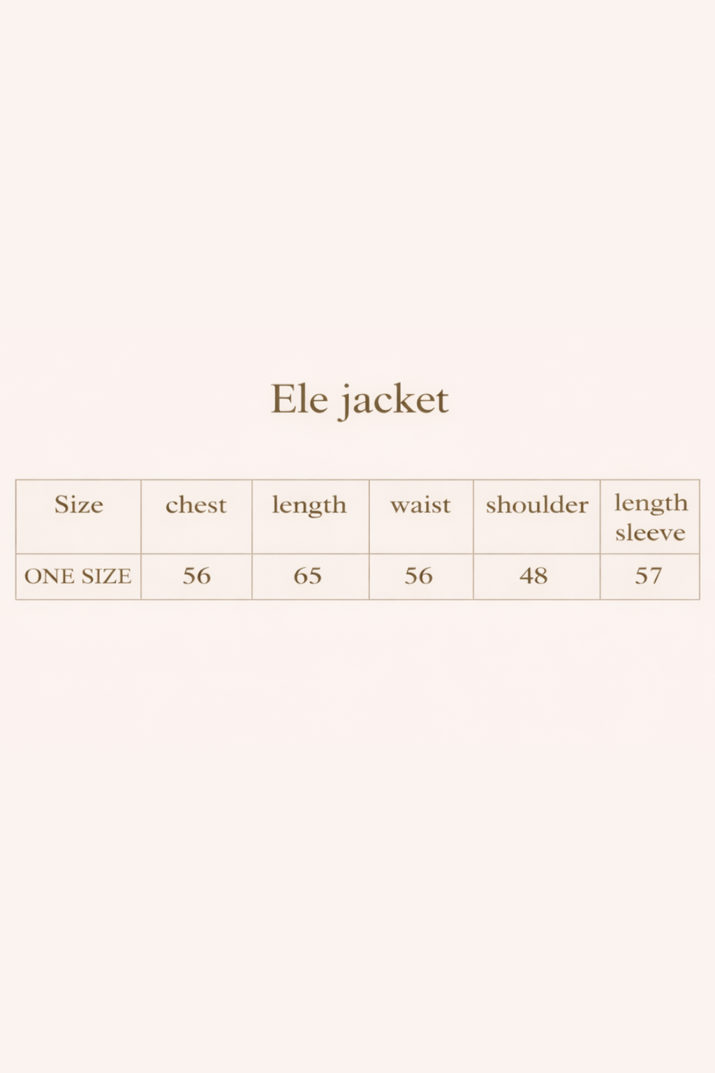 Ele Jacket ( Belt Included )