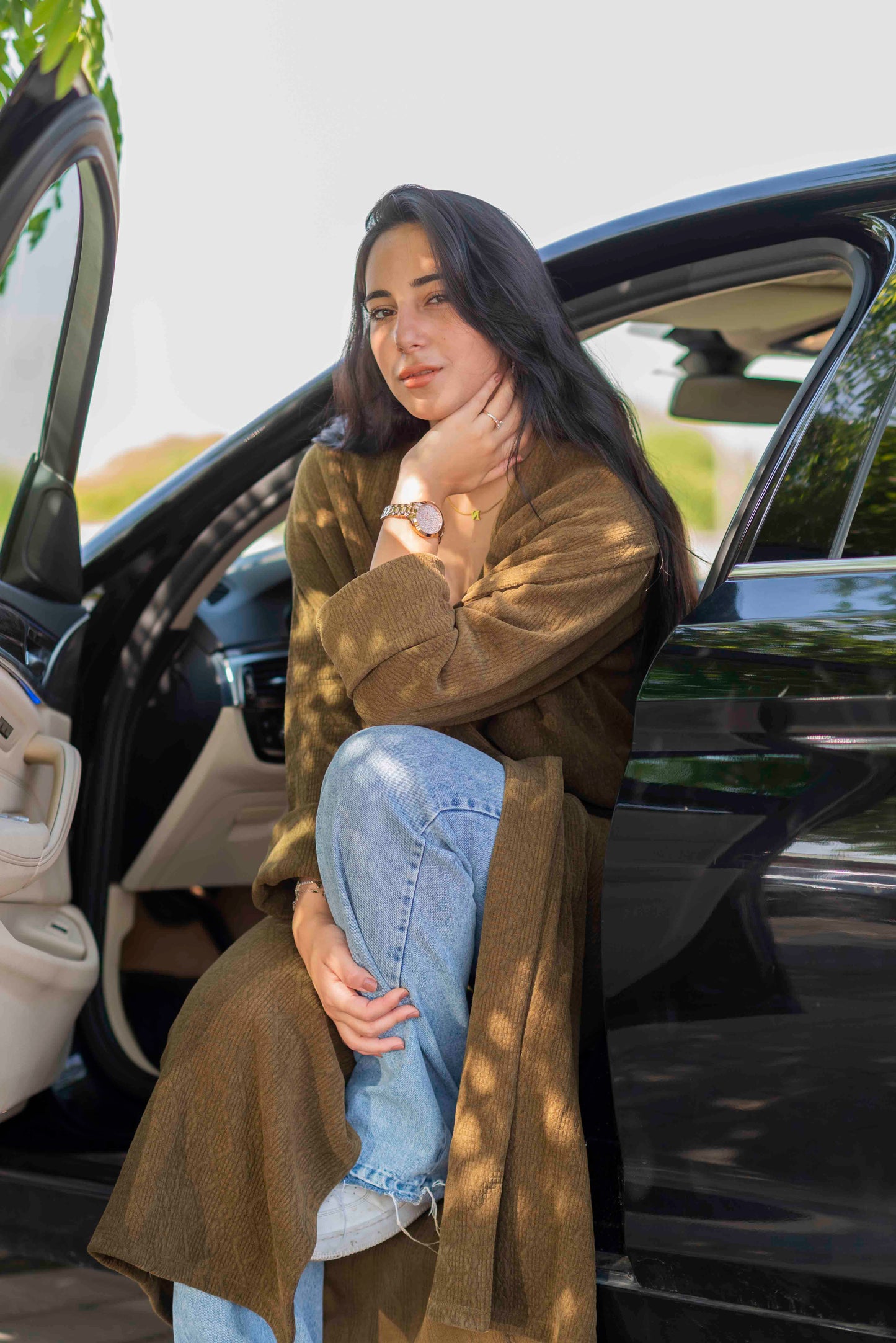 WALMÉ Cardigan – Khaki