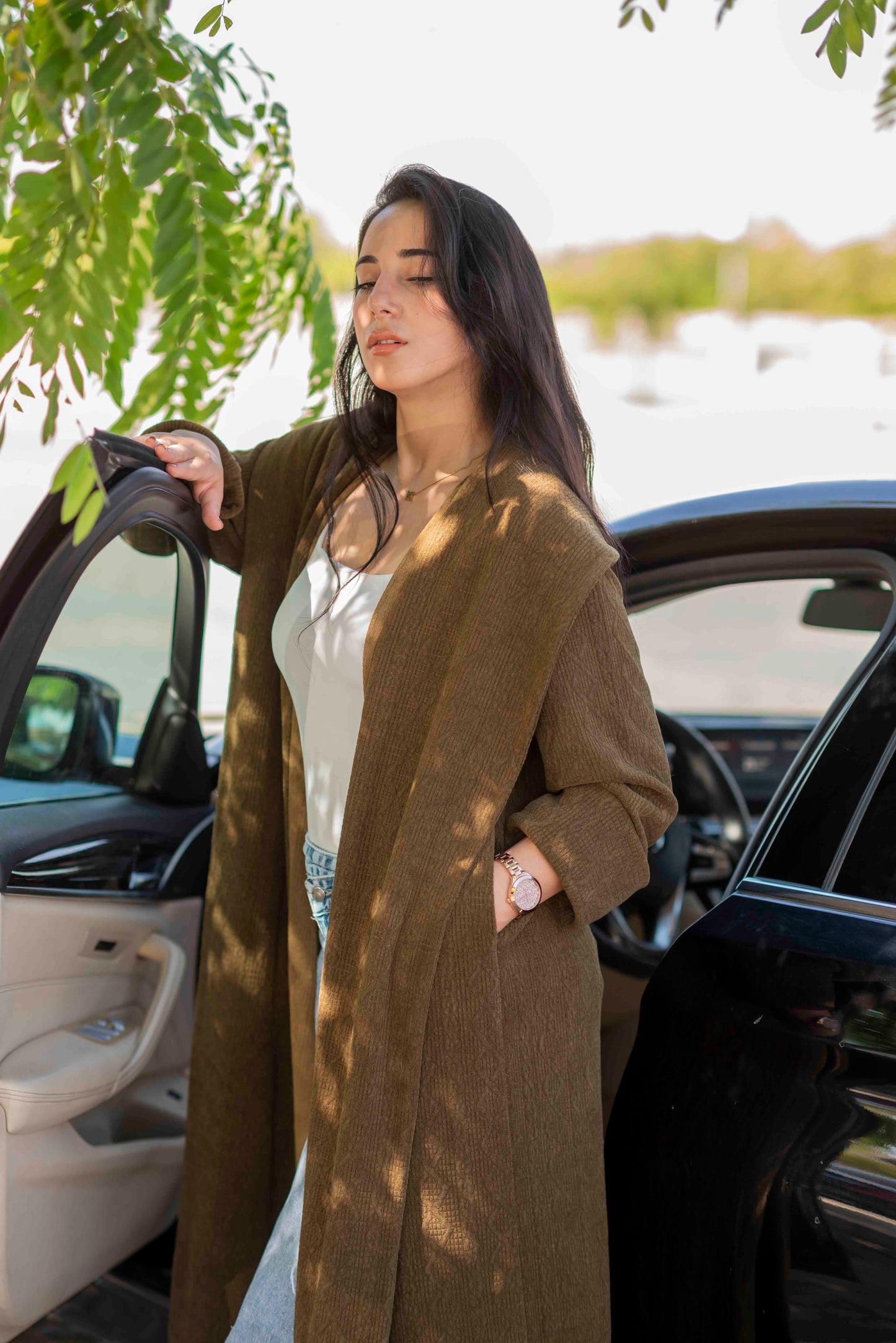 WALMÉ Cardigan – Khaki